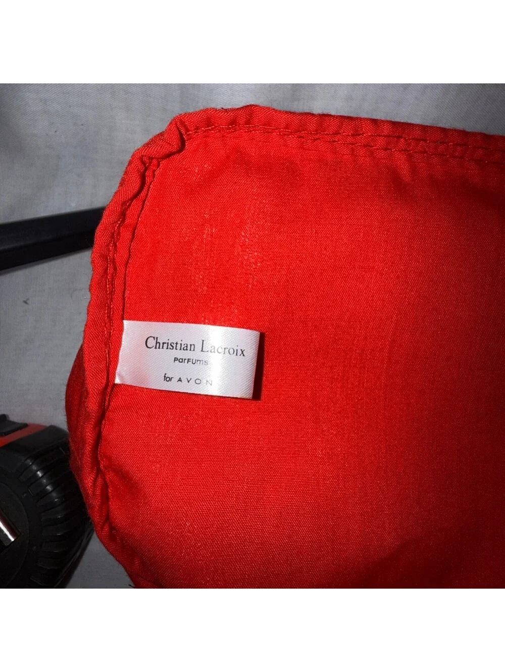 Christian Lacroix Rouge Avon Red Patent Cosmetic Makeup Bag 9x6x3 Vintage